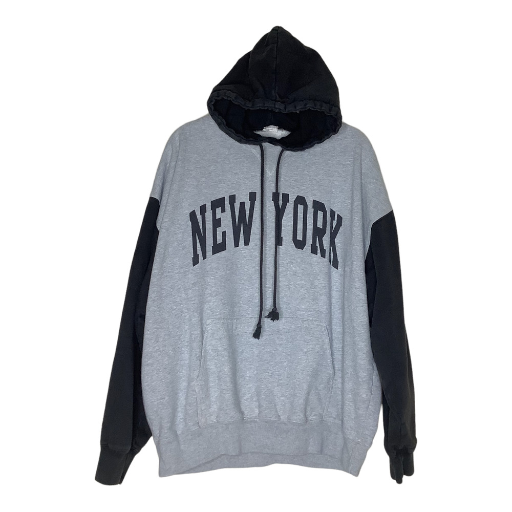 Brandy Melville Gray and Black New York Hoodie